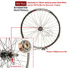 Cruiser Tour Bike Wheelset, Double Deck Rim, Front Wheel Disc, V Brake, Rear Back Wheels, Cassette and Screwed Hub, 36H, 700C