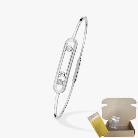 S925 sterling silver women's bracelet, classic MOVE/TWIN series, French diamond bracelet, holiday gift, high-quality jewelry - Lootquake
