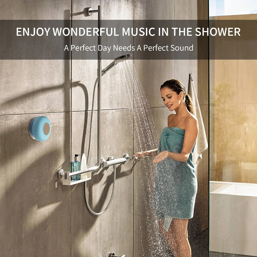 Enceinte Bluetooth portable sans fil, étanche IPX4, idéale pour les sports de plein air, la salle de bain, avec grande ventouse, mini enceinte stéréo