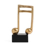 Figuras de notas musicales para decoración del hogar, esculturas de resina doradas, adornos para escritorio, piano, oficina, TV, mueble, recuerdos.