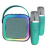 Máquina de karaoke Bluetooth 5.3 con micrófono inalámbrico y luces LED ajustables, mini altavoz para niños y adultos.