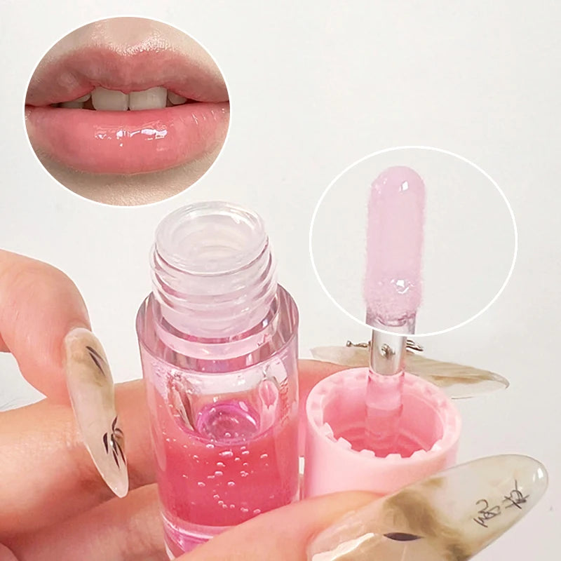 Aceite de esencia labial con vitamina C Aceite labial Líquido labial hidratante Prebase hidratante Mejora las líneas de los labios y elimina la piel muerta