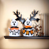 Creative Funny Halloween Ghost Doll Handicraft Soft Scary Ghost Doll Cartoon Spooky Doll Ghost Festival Decor