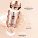 Crema BB con cojín de aire, polvos de mariposa, base hidratante, corrector, blanqueador, control de grasa, maquillaje resistente al agua, cosméticos.