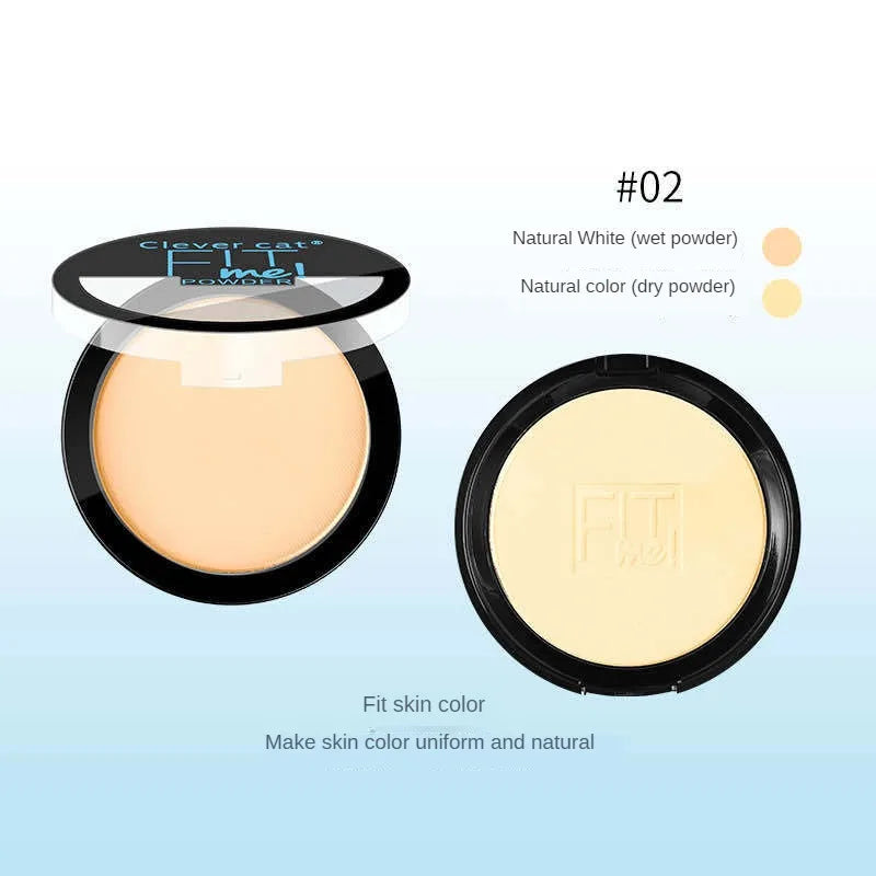 Polvos hidratantes naturales 2 en 1 para rostro, base suave, polvos compactos, maquillaje, corrector, cobertura de poros, blanqueamiento e iluminación.