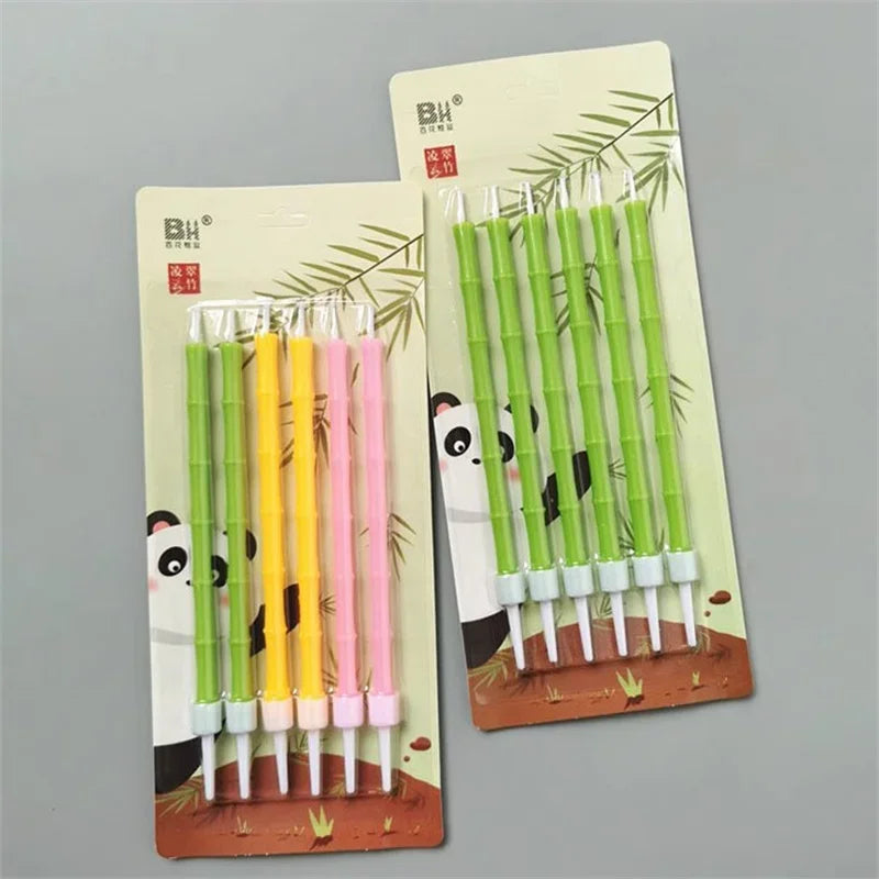 Lot de 6 bougies d'anniversaire vertes pour enfant, décoration de gâteau amusante pour Halloween, fournitures de fête, bougies de mariage
