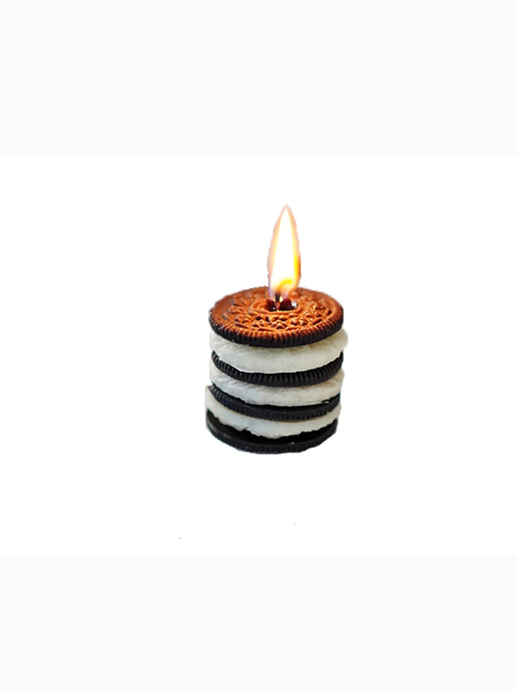Molde de silicona para velas perfumadas con forma de galleta, para modelar velas, para hacer tú mismo, para hornear pasteles y yeso, herramientas para decorar pasteles.