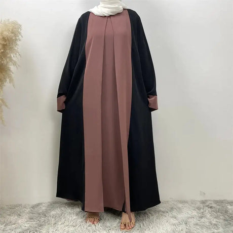 Eid Muslim Party Dress for Women Ramadan Abaya Fake 2 Piece Long Dress Morocco Vestidos Largos Dubai Turkey Robe Jalabiya 2024 - Lootquake