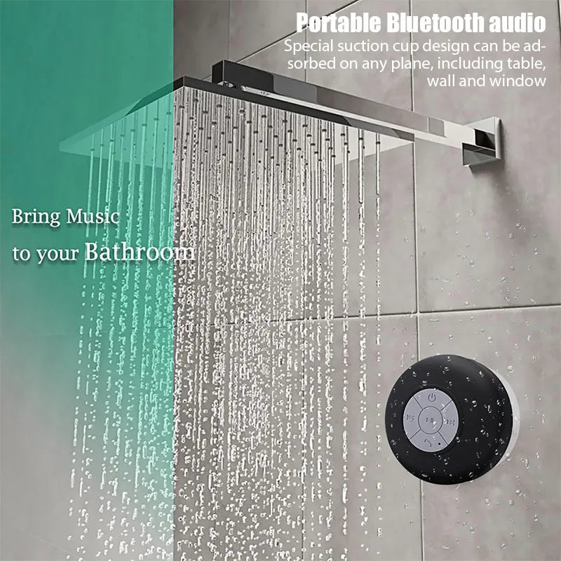 Altavoz Bluetooth inalámbrico, resistente al agua, con botones de control de fácil acceso, reproductor de música para oficina, coche, casa y ducha.