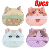 1/20 unidades de borlas de gato bonitas, base líquida, herramienta de maquillaje cosmético, corrector en polvo suave, belleza, borla de polvo de doble uso seca y húmeda