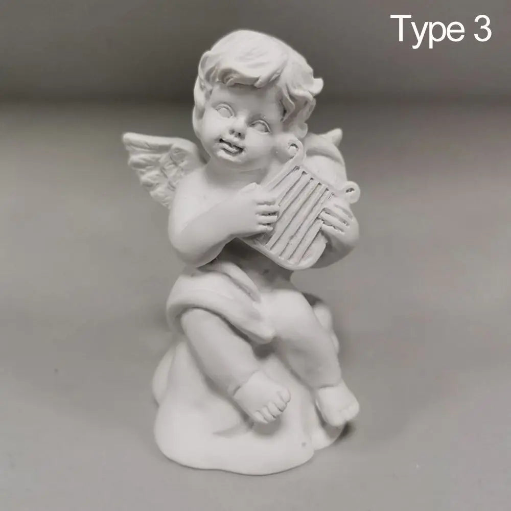 Crafts Desktop Ornament Drawing Practice Greek Mythology Statue Mini Cupid Figurines Plaster Sculpture Angel Gypsum Portraits