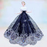 Vestido de novia elegante para muñeca Barbie, ropa de princesa para BJD 1/6, vestido largo, accesorios.