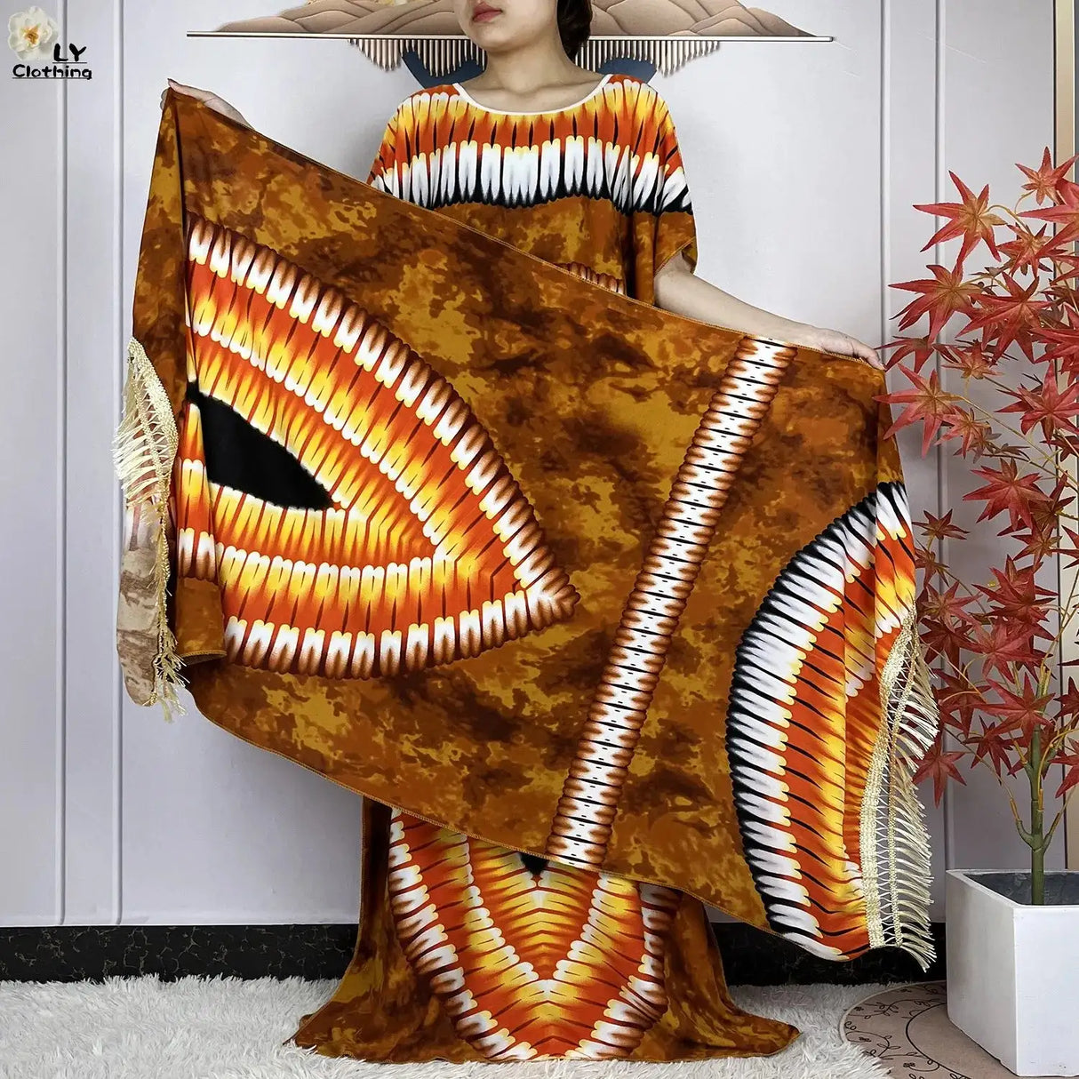 2024 Latest Muslim Sets Women Clothing Cotton Floral Loose Dashiki Long Dress African Abaya Dubai Traditional Islamic Clothing