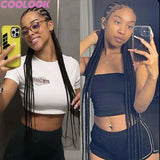 36" Blonde Goddess Braids Wig | Jumbo Plaits | Full Lace Front | Knotless | Handmade