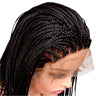 4" Micro Box Braids Cornrow Wig | 13x3 Lace Front | Hand Braided | Synthetic Hair | Black Women