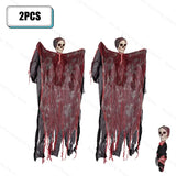10/8/4/2/1PC Halloween Garden Decor Scary Hanging Ghost Skeleton Skull Grim Reaper Outdoor Haunted House Spooky Party Supplies