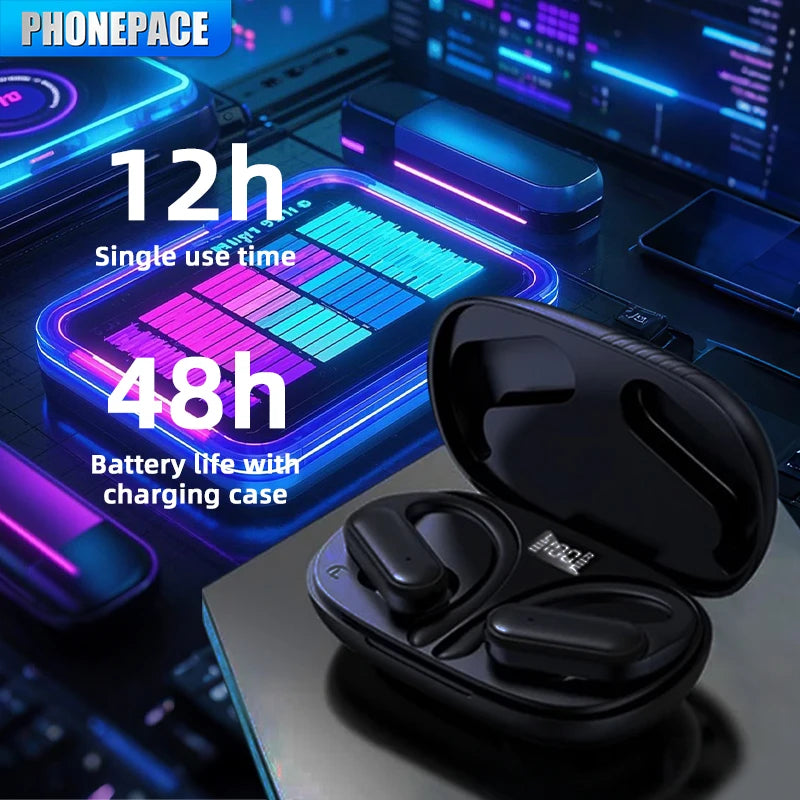 Auriculares inalámbricos Bluetooth A520 con sonido HD, estéreo, universales, con luz táctil, mini tapones para los oídos de alta calidad y antisudor.
