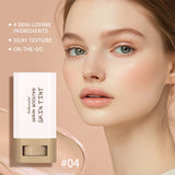 Foundation Tint Stick Balm Serum Boosted Skin Tint Plumper Foundation Stick Smooth Plumper Travel 6 Colors with Fingertips Makeu