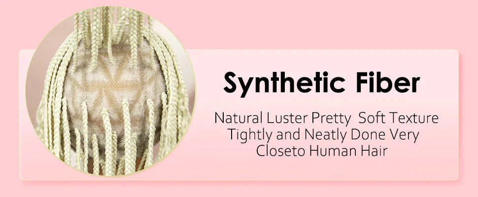 Boho Box Braided Wig with Curly Hair | Goddess Locs Accents | Full Lace Brown Braids Wig | Bohemian Box Braid Wig