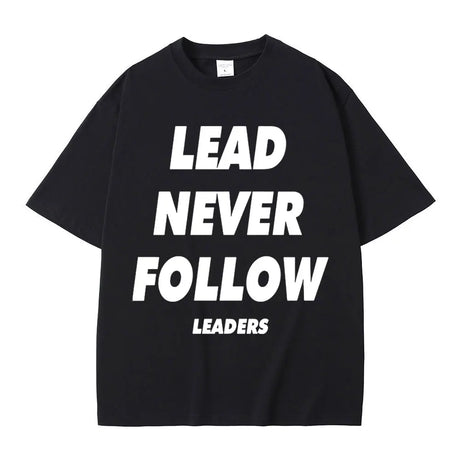 Rapper Chief Keef Lead Never Follow Leaders T Shirts Men Women Fashion Hip Hop Vintage T-shirt Cotton Casual Oversized T-shirts - Lootquake