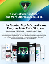 Tablettes Blackview MEGA 2 12 pouces 2K écran Widevine L1 24 Go (8 + 16) Android 15 256 Go 9000 mAh AI caméra principale Pad PC