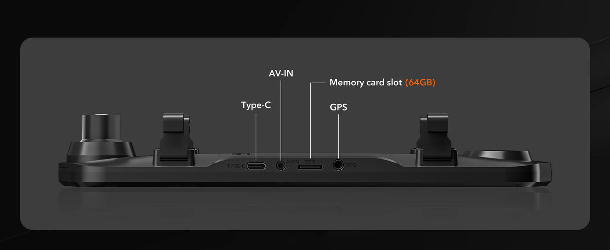 WOLFBOX G930 Caméra de tableau de bord 10 pouces Wifi 4K DVR pour voiture FOV 140° Caméra de tableau de bord avec rétroviseur, vue de stationnement 24h/24, écran tactile, enregistreur vidéo