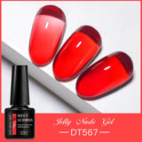 7ml Milky Jelly White Gel Nail Polish Natural Luster Long Lasting Nail Art All for Home DIY Manicure Soak Off UV LED Gel Vernis