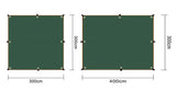 4x3m 3x3m Awning Waterproof Tarp Tent Shade Ultralight Garden Canopy Sunshade Outdoor Camping Hammock Rain Fly Beach Sun Shelter - Lootquake