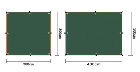 4x3m 3x3m Awning Waterproof Tarp Tent Shade Ultralight Garden Canopy Sunshade Outdoor Camping Hammock Rain Fly Beach Sun Shelter - Lootquake