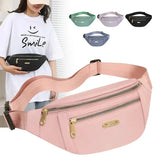Women Waist Bag Fanny Pack Zipper Chest Bag Female Banana Bag Money Pouch Travel Shoulder Purse Belly Pocket Hip Bum Bag - Lootquake