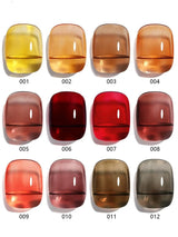1-12PCS 12ML Ice Clear Amber Gel Nail Polish 2025 Autumn and Winter Popular White Transparent Caramel Color Nail Gel Nail Art
