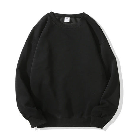 Solid Colors Men's Crewneck Sweatshirt,Cotton-blend Pullover - Lootquake