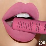 Pink Velvet Matte Lip Gloss Sexy Dark Red Moisturizing Liquid Lipsticks Waterproof Long Lasting Non-stick Cups Lips Glaze Makeup