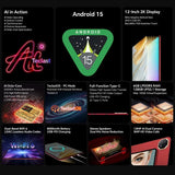 Nouvelle tablette Teclast T60 AI Allwinner A733 Octa-Core 12 pouces 2K HD TDDI écran 6 Go RAM 128 Go ROM Android 15 WiFi6 8000 mAh 13MP + 5MP