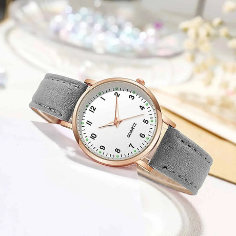 Reloj Mujer Fashion Watch for Women Leather Belt Watches Ladies Luxury Analog Quartz Luminous Wristwatch Clock Relogio Feminino - Lootquake