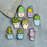 Cactus Succulent Enamel Pin Brooch Lapel Backpack Badge Jewelry