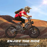 Bicicleta eléctrica X50P con motor de 750 W, batería de litio de 48 V y 14 Ah, estilo retro, para adultos, neumáticos anchos de 20 x 4,0 pulgadas.