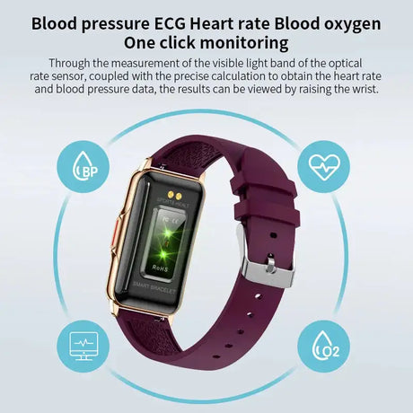 LIGE New Fashion Smart Watch Ladies Message Push Blood Pressure DIY Custom Dial Sports Bracelet Waterproof Men Smartwatch Women - Lootquake