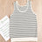 Top Women's loose-fitting striped, spicy Casual Sleeveless Top with round neckline and off-the-shoulder outdoor tank top, summer - Lootquake