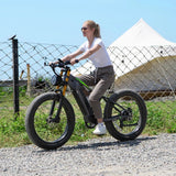 Bicicleta eléctrica BURCHDA RX80 para adultos, motor de 1000 W, batería de 48 V 20 Ah, neumáticos anchos todoterreno de 26", bicicleta eléctrica para montaña y nieve, ciclismo todoterreno