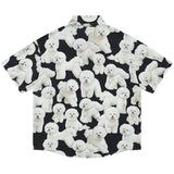 Dogs Graphic Shirts Mens Summer Casual Shirts Loose Short Sleeve Button Up Blouse Streetwear Harajuku Hip Hop Shirts for Male - Lootquake