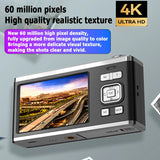 Cámara digital de doble pantalla K23 de 0 GB a 128 GB, lente telescópica 4K, zoom óptico de 16x, cámara impermeable, cámara de belleza para selfies en el hogar