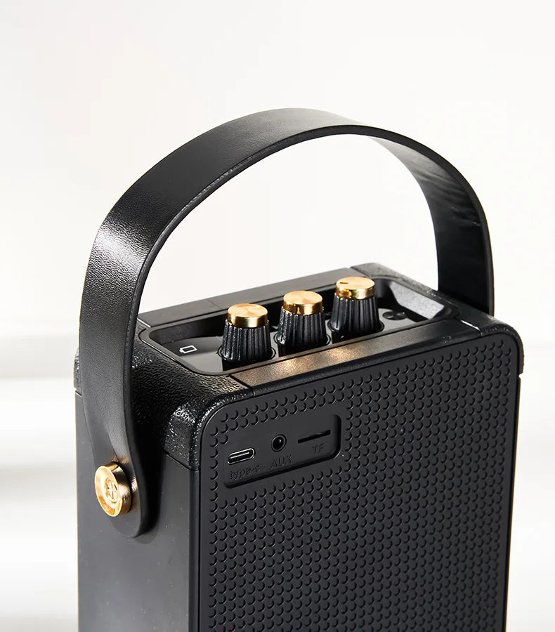 Altavoz Bluetooth inalámbrico pequeño, portátil, para exteriores, con barra de sonido de graves