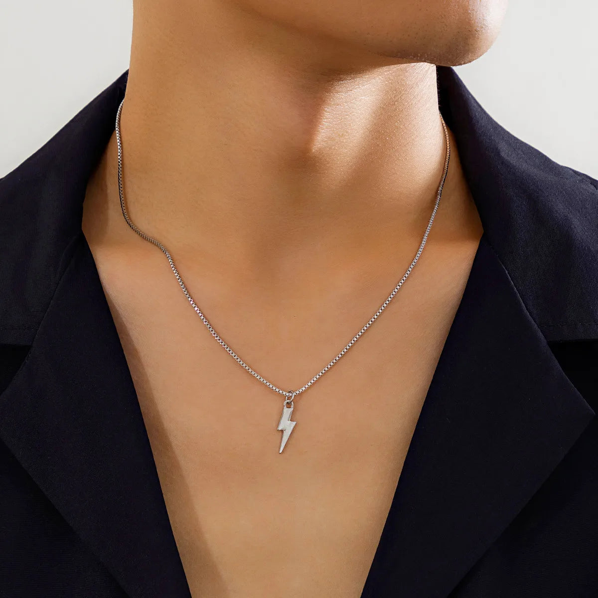 Lacteo Trendy Tiny Boxes Link Chain Necklace for Men Geometric Charm Choker Simple Neck Chain Collar Hip Hop Jewelry Party - Lootquake