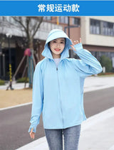 Ice Silk Sun UPF 50+ UV Protection Jacket Big Brim Thin Ice Silk Sun Protection Jackets UV Protection Hooded Windbreaker 4XL 5XL - Lootquake