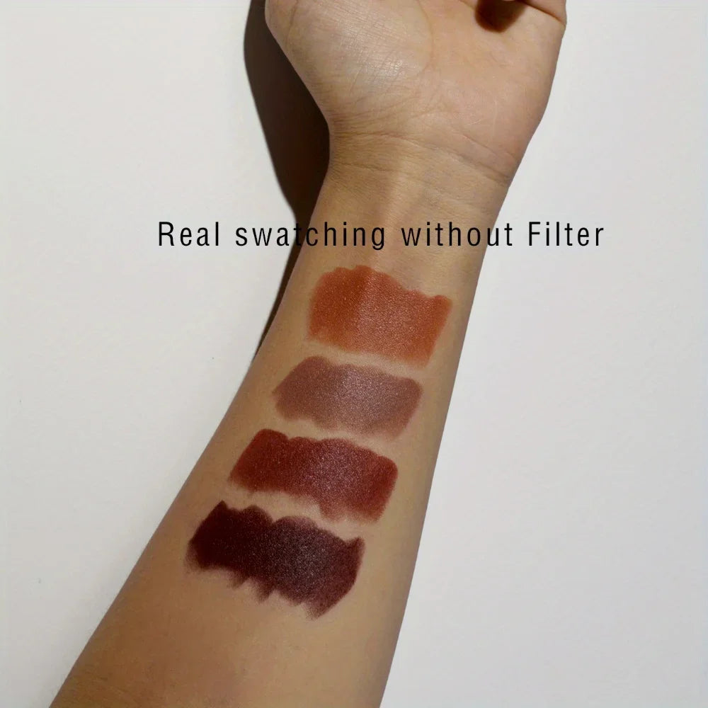 Rouge à lèvres mat soyeux Bare Matte Longue tenue Fini imperméable et brillant, Facile à colorer