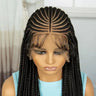 34" Knotless Cornrow Braids Wig | Transparent Lace Frontal | Baby Hair