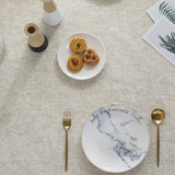 Ruffled Linen Cotton Tablecloth for Wedding Home Party Dining Banquet Decoration Flax Fabric Table Cloth Luxurious Table Cover