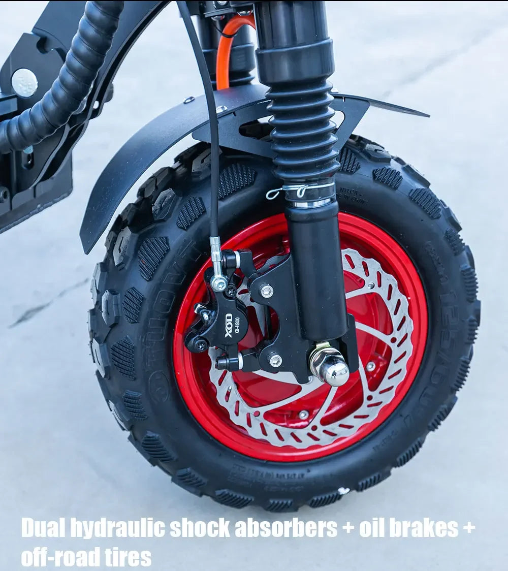 Patinete eléctrico grande K14 de 10000 W con motor dual, 72 V, 40 Ah, neumáticos todoterreno de 14 pulgadas, velocidad máxima de 90 a 120 km/h, freno hidráulico.