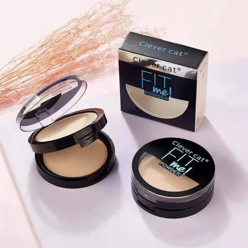 Polvos hidratantes naturales 2 en 1 para rostro, base suave, polvos compactos, maquillaje, corrector, cobertura de poros, blanqueamiento e iluminación.